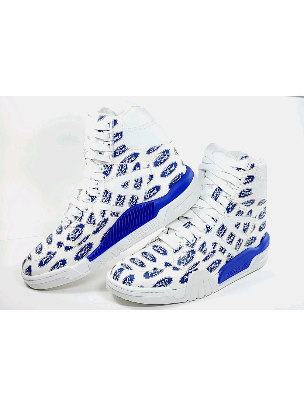 Rare Versace Ford Collaboration Men's Leather Sneakers US6 EU39 UK5 RRP$1200